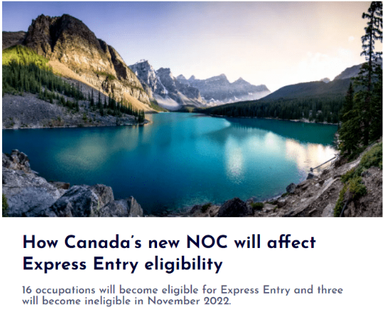  加拿大移民 2021版NOC重大变革，11月起实施！