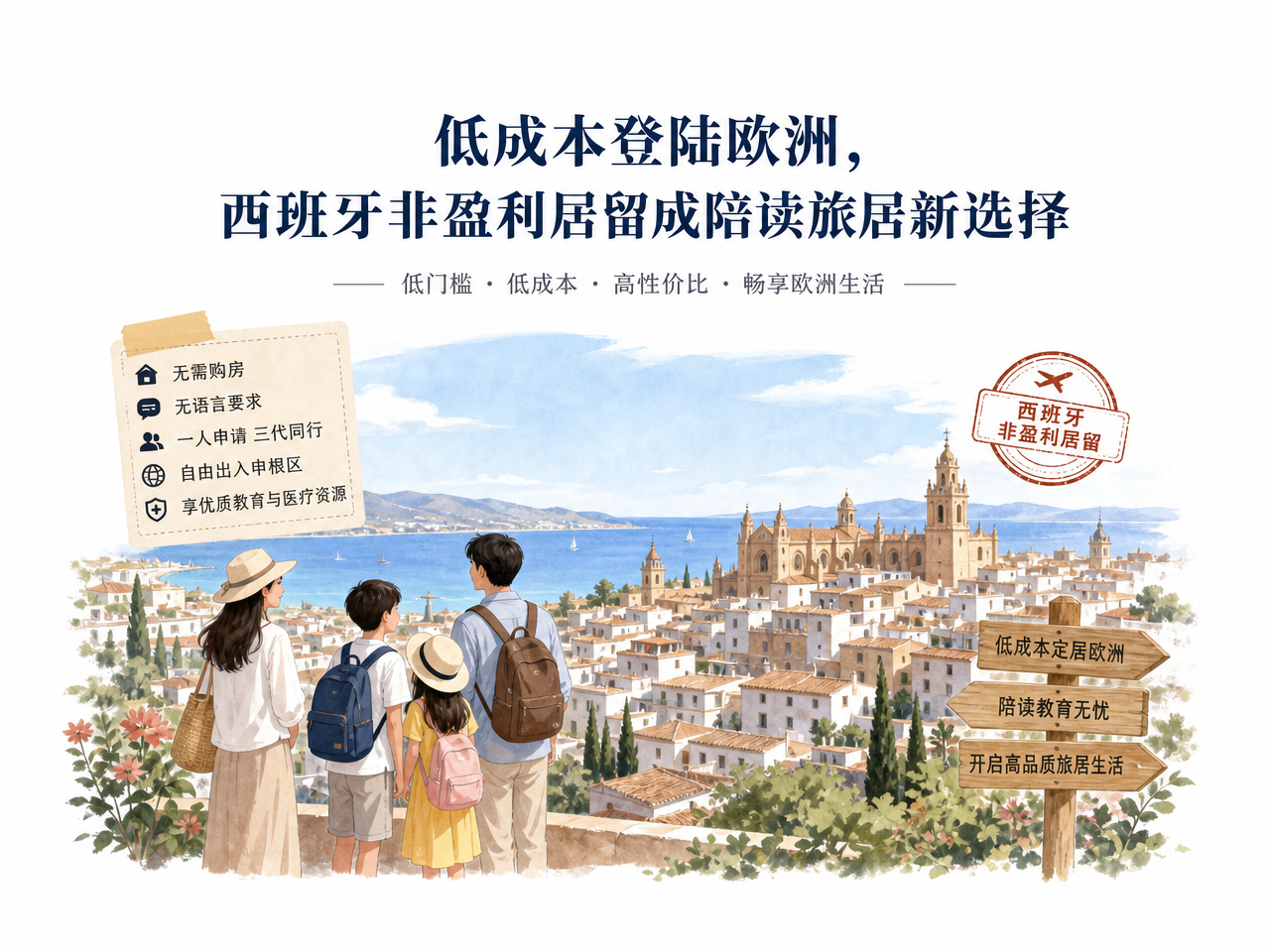 鑫海移民解读如何低成本登陆欧洲，西班牙非盈利居留成陪读旅居新选择