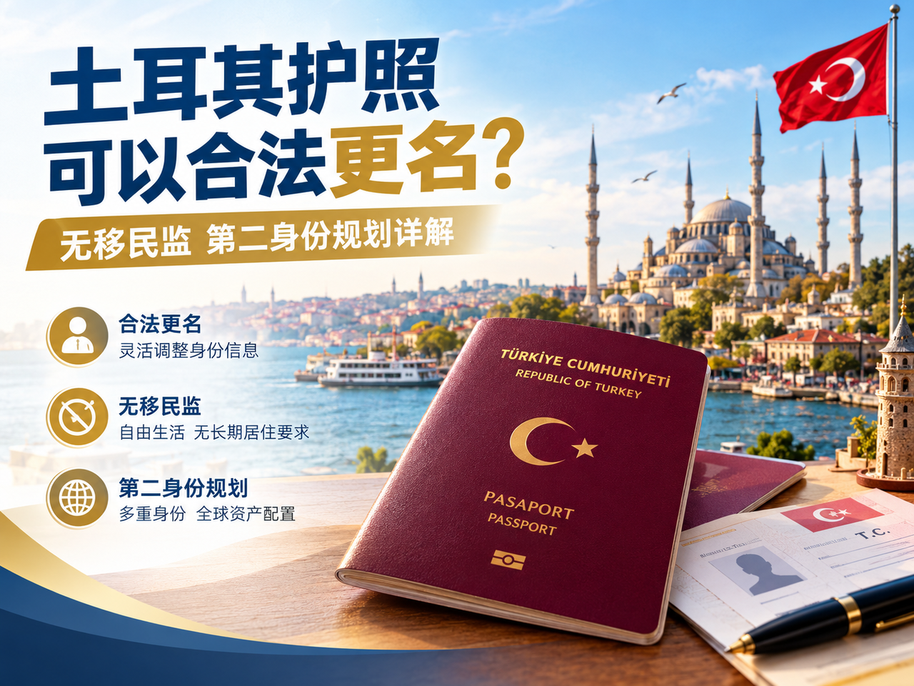 土耳其护照可以合法更名?无移民监第二身份 鑫海移民土耳其移民规划详解