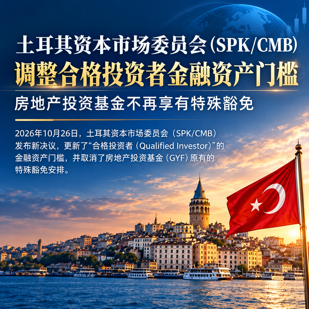 土耳其移民监管重磅更新!基金入籍合格投资者门槛上调5倍,三条入籍通道规则重构